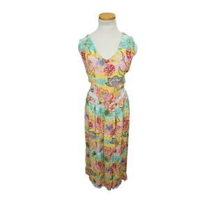 Bila 100% Rayon Floral Midi Dress – Size Large